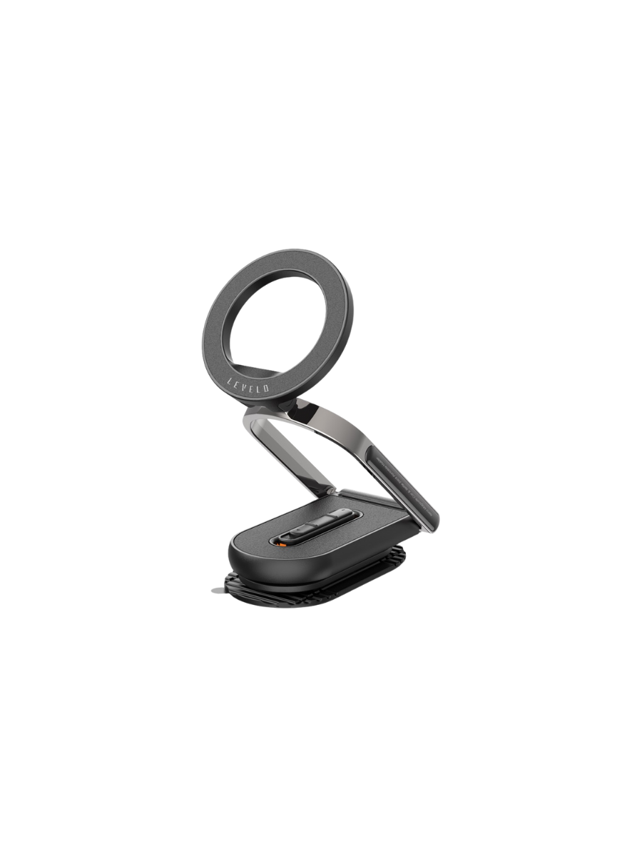 Levelo Nero MagSafe Car Holder & Selfie Stick - Black