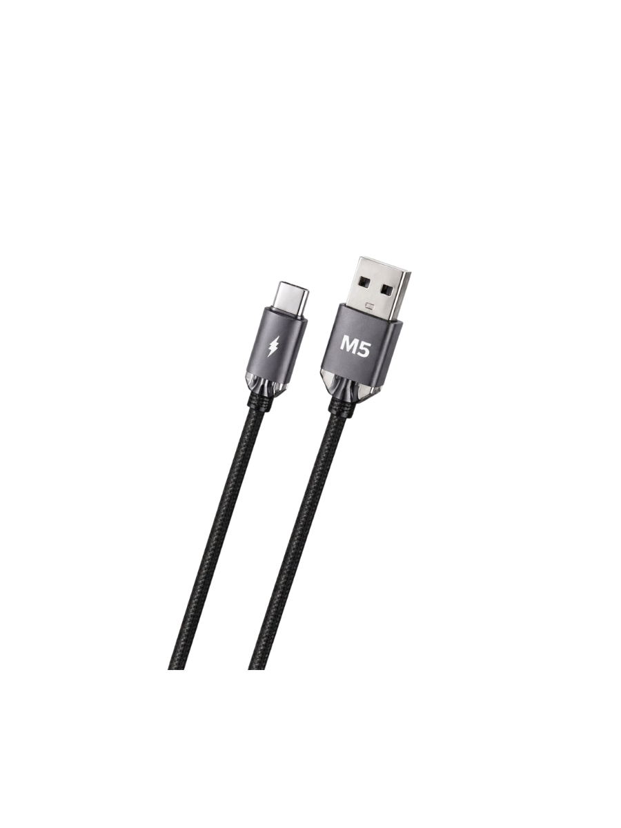 M5 Braided Data Cable (Model M-262) is a USB-A to Type-C cable