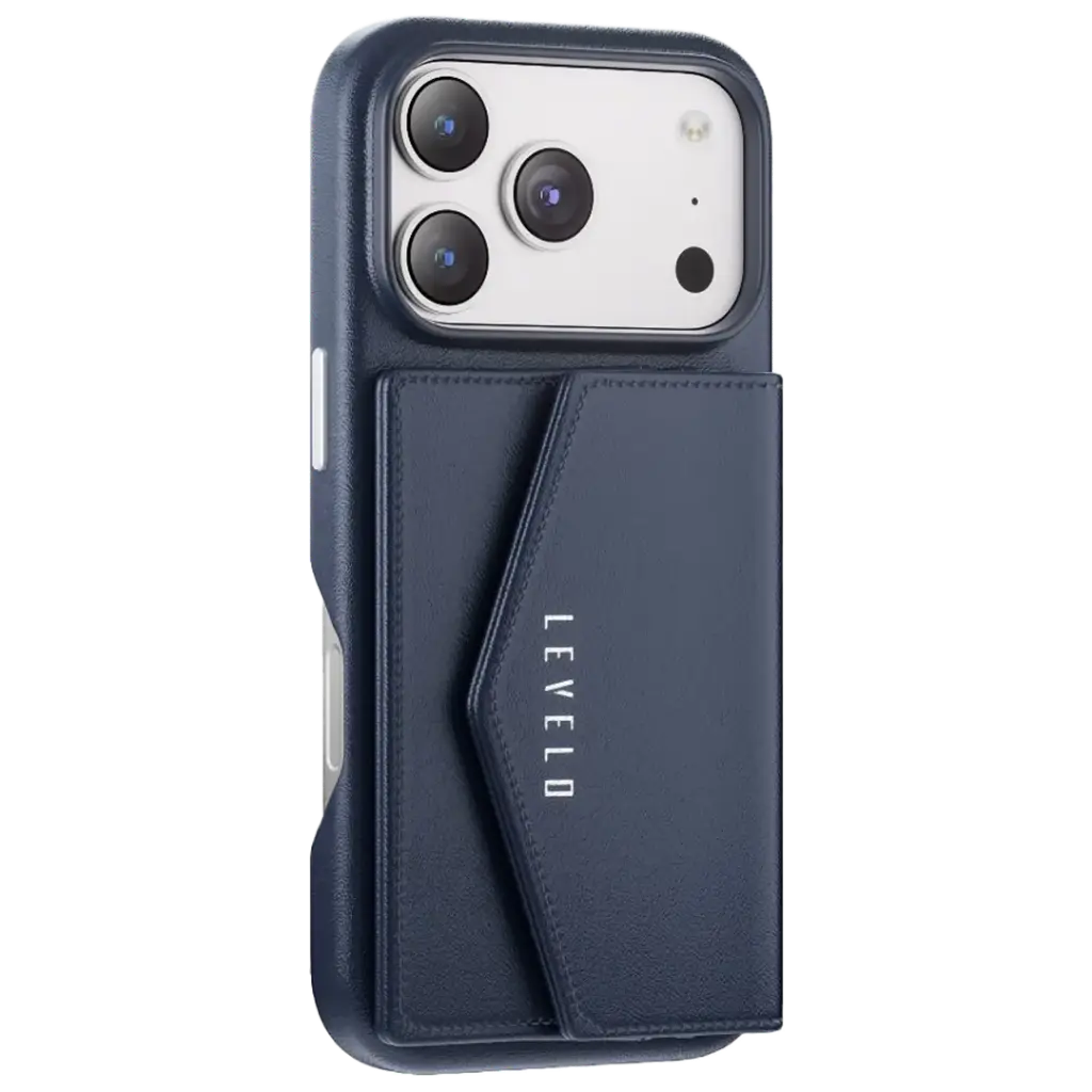 Levelo Vertex PU Leather Wallet Case for iPhone 17 Pro Max