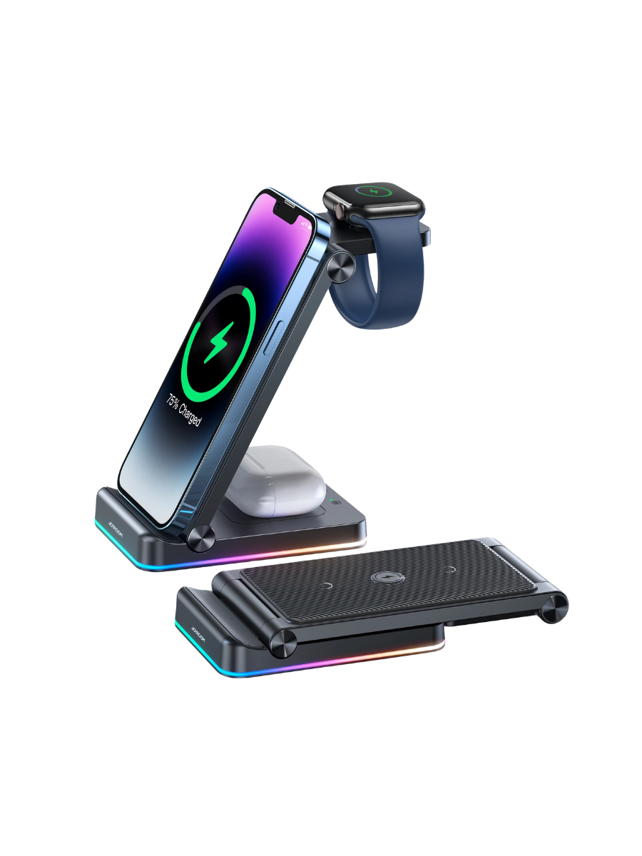 Joyroom WQN01 3 in 1 Magnetic Charging Station for phone for watch for earphone
